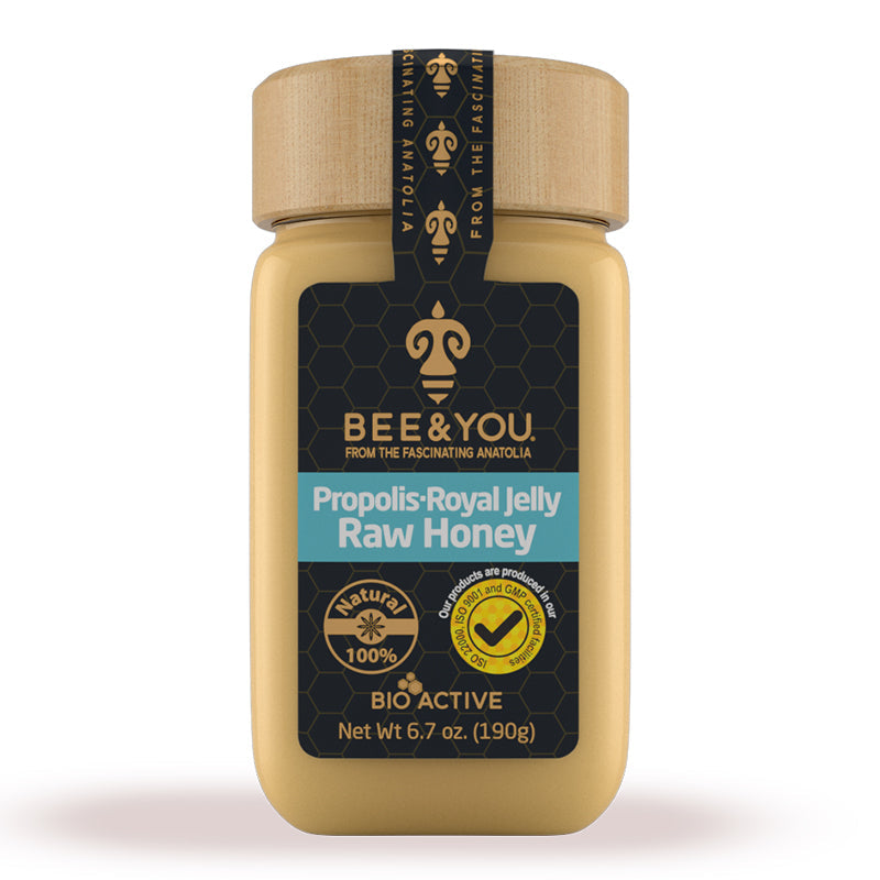 organic royal jelly propolis raw honey 190g