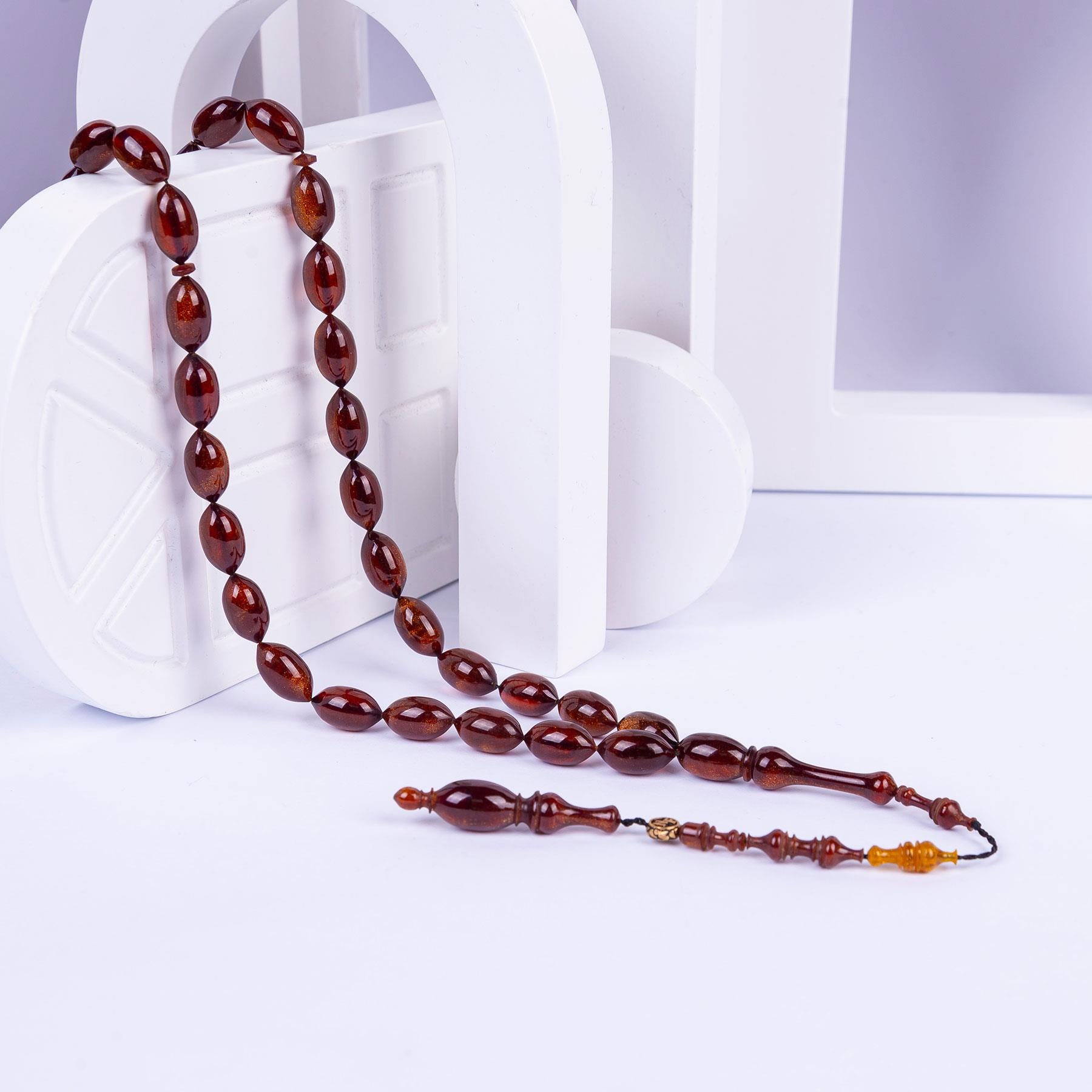 Ve Tesbih Nasır Fidan Pressed Amber Prayer Beads 1