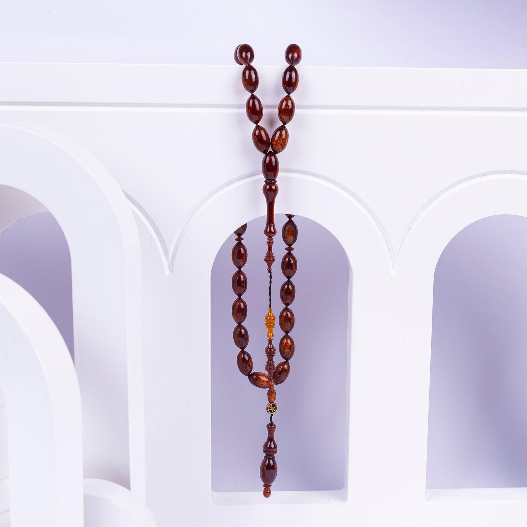 Ve Tesbih Nasır Fidan Pressed Amber Prayer Beads 2