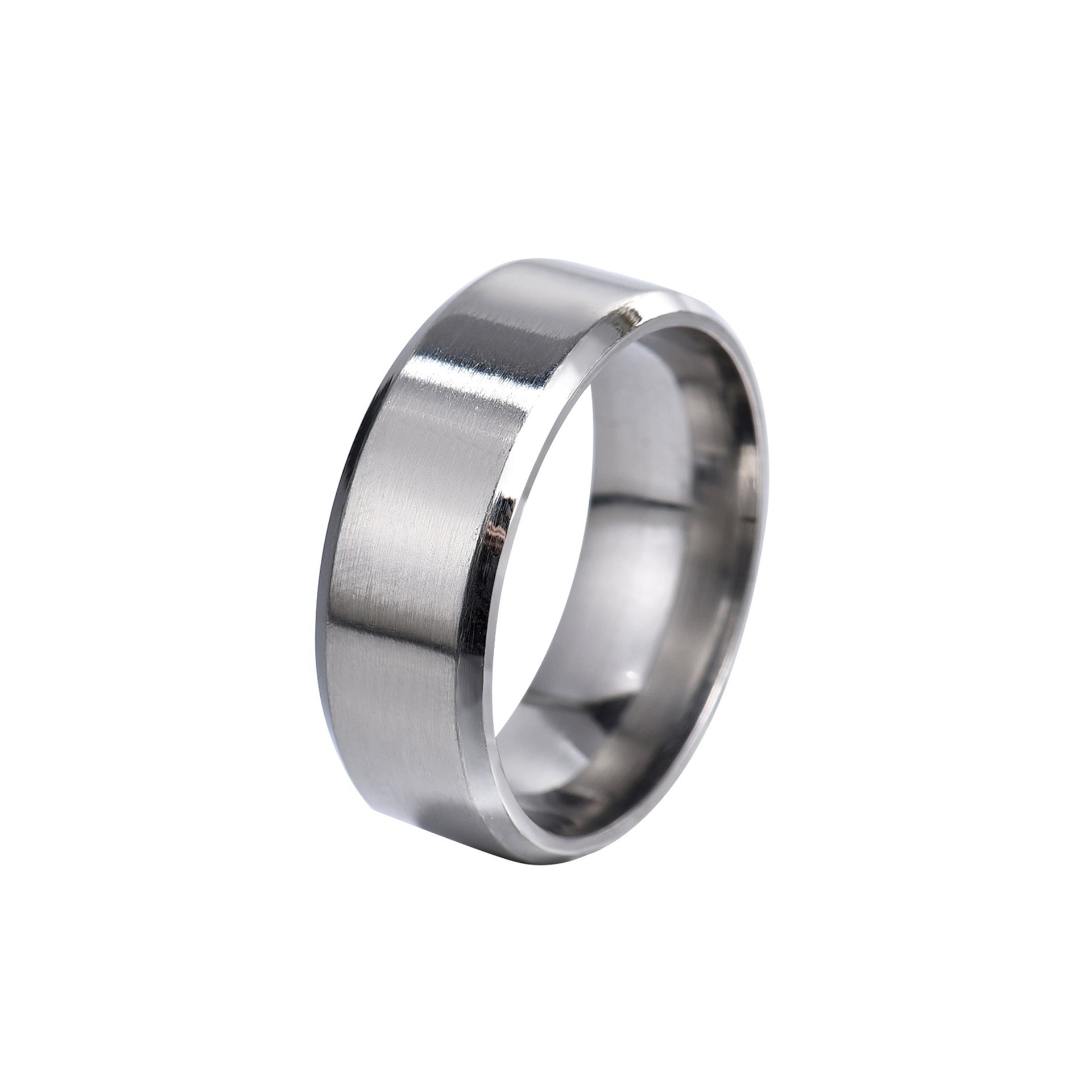 Silver Colored 316L Quality Steel Ring Wedding Ring (15 Size)