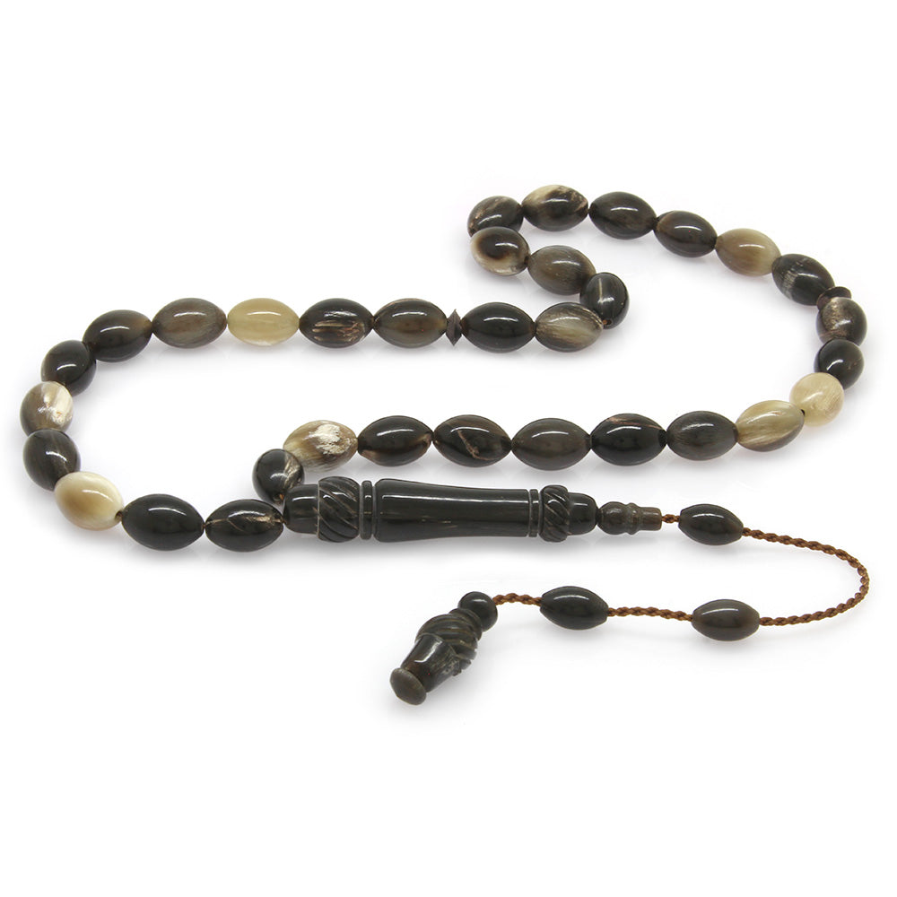 Dark Color Buffalo Horn Prayer Beads