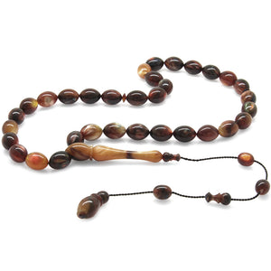 Systematic Barley Cut Mother of Pearl  Katalin Prayer Beads