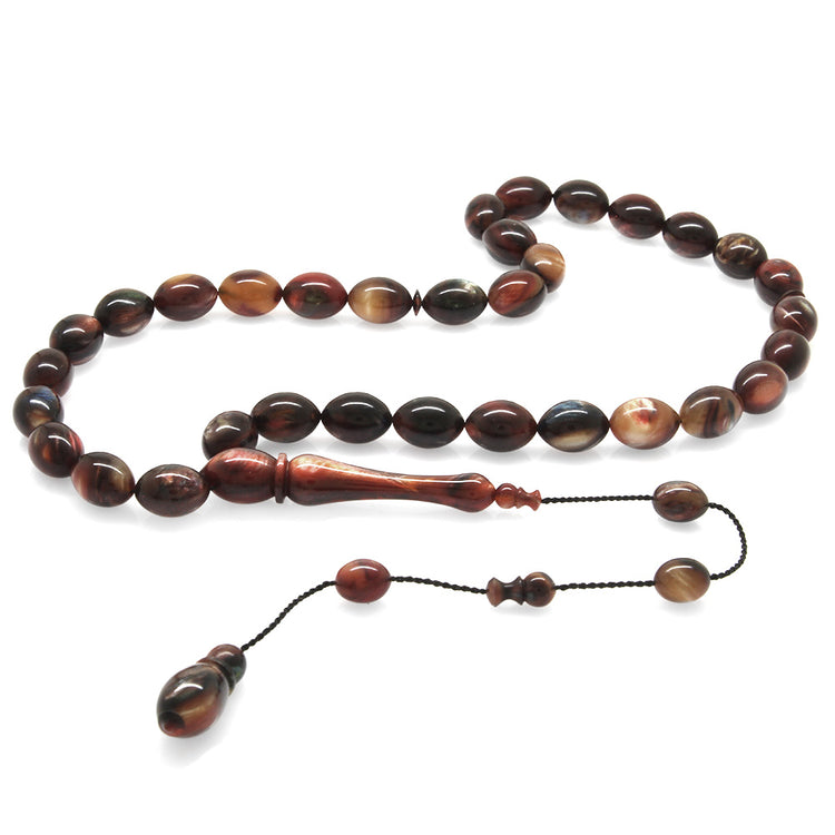 Systematic Barley Cut Pearlescent Multicolor Colorful Katalin Prayer Beads