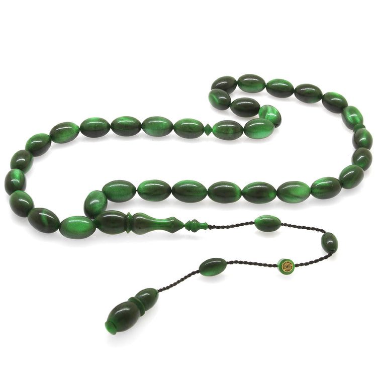  Pearlescent Green-Black Double Color Colorful Katalin Prayer Beads