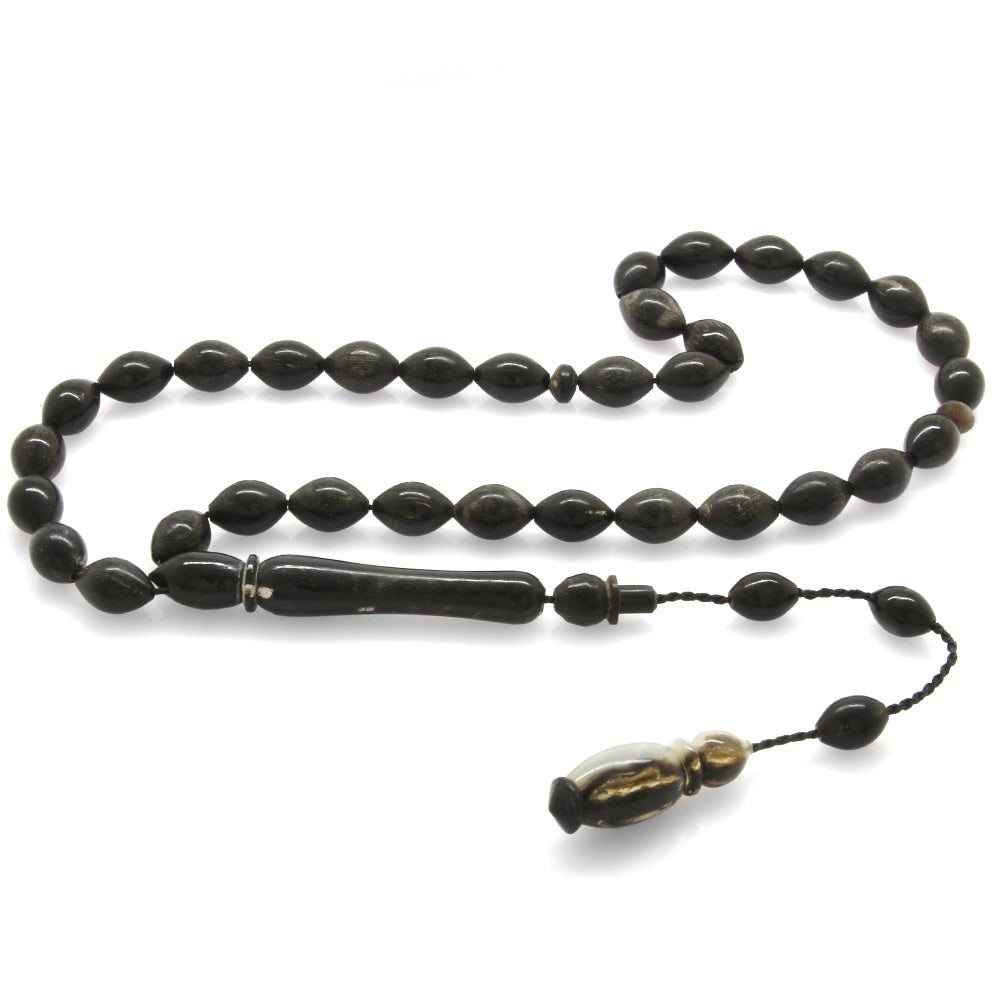 Black color ram horn prayer beads