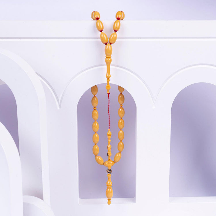 Ve Tesbih Systematic Pressed Amber Rosary 2
