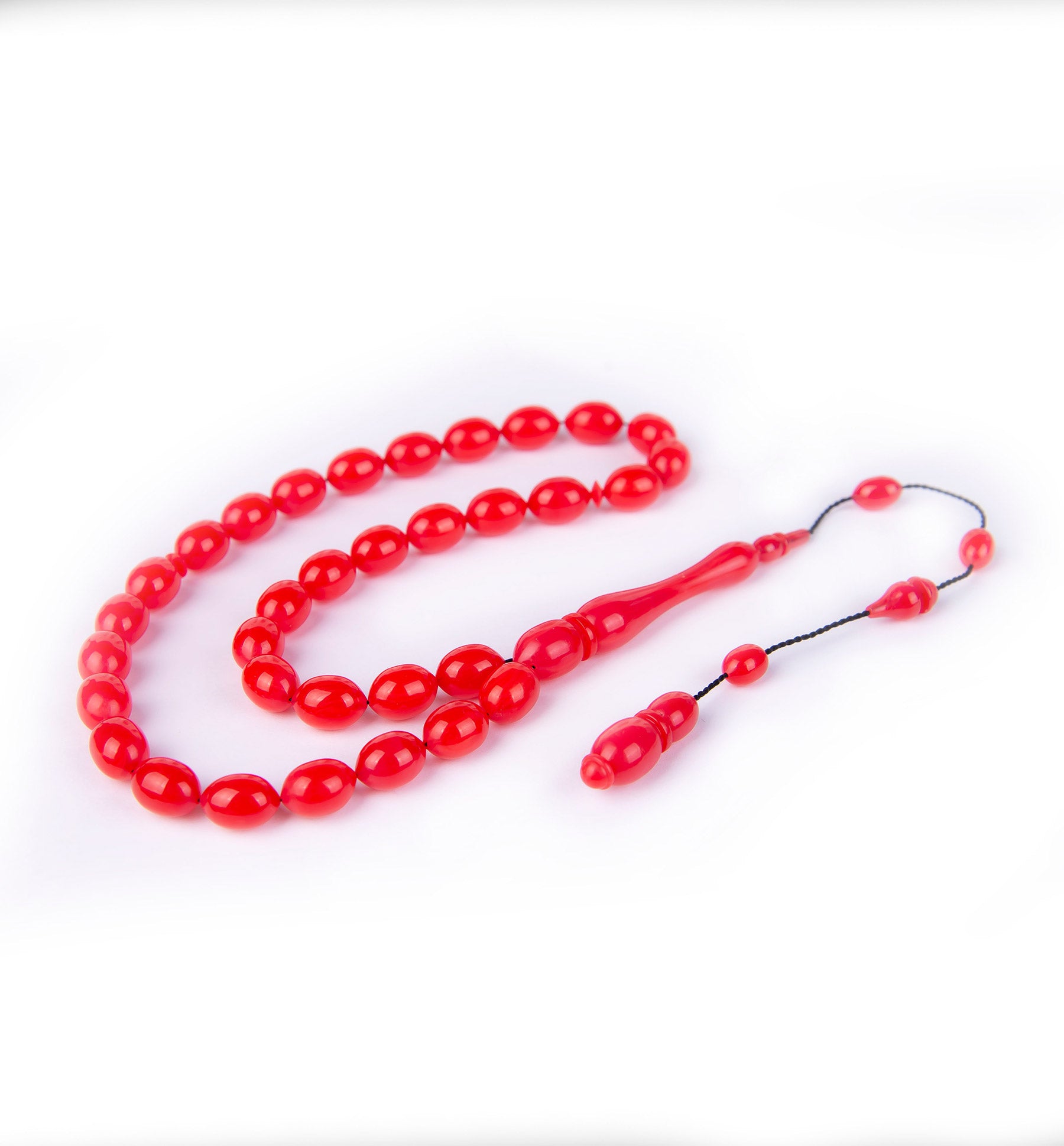 Systematic Solid Cut and Pressed Amber Prayer Beads 4