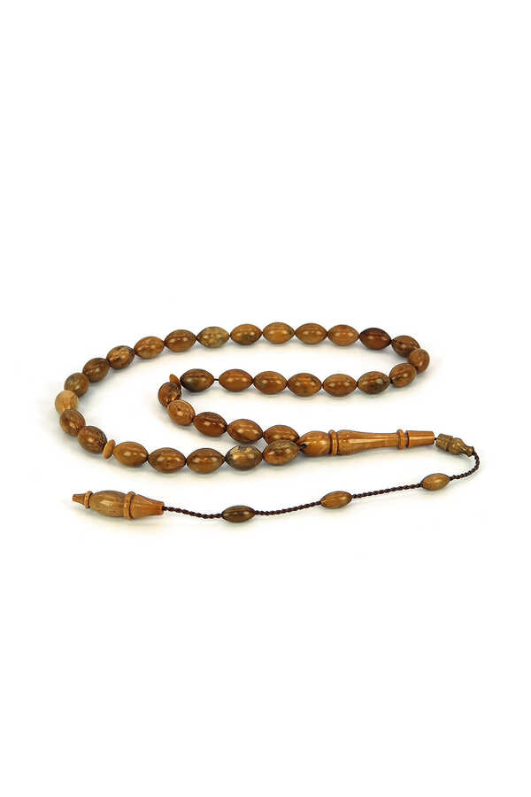 Ve Tesbih Systematic Solid Cut Green Rosewood Rosary 5