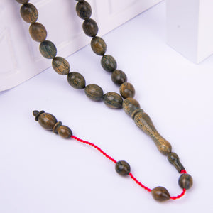 Ve Tesbih Systematic Solid Cut Green Rosewood Rosary 3