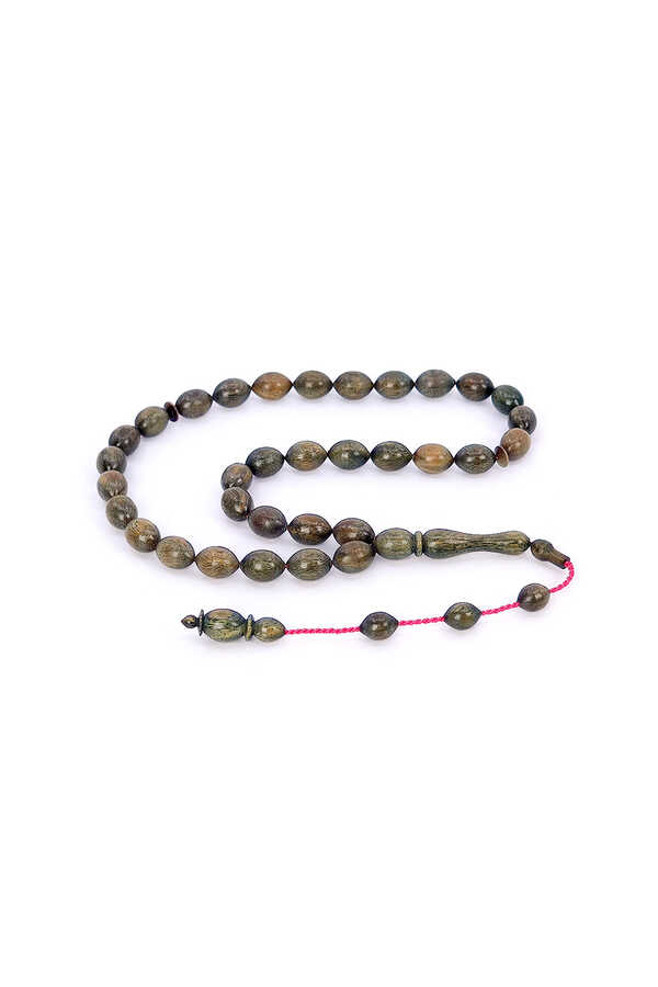 Ve Tesbih Systematic Solid Cut Green Rosewood Rosary 5