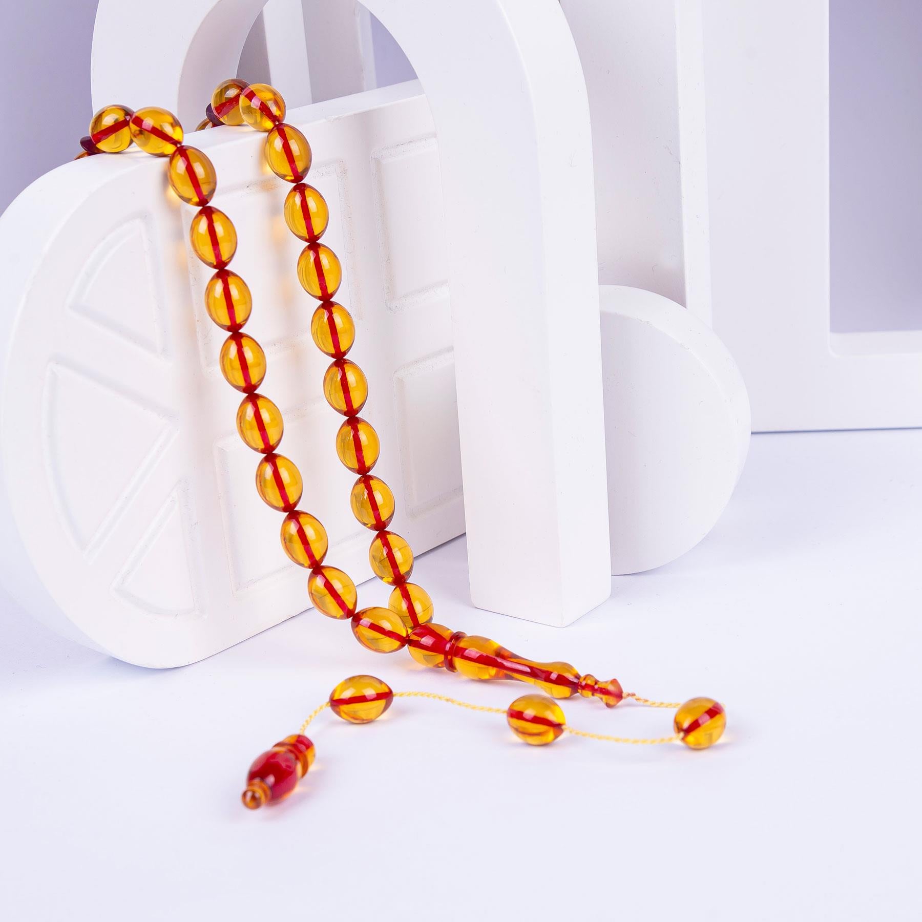 Ve Tesbih Fire Amber Prayer Beads 2