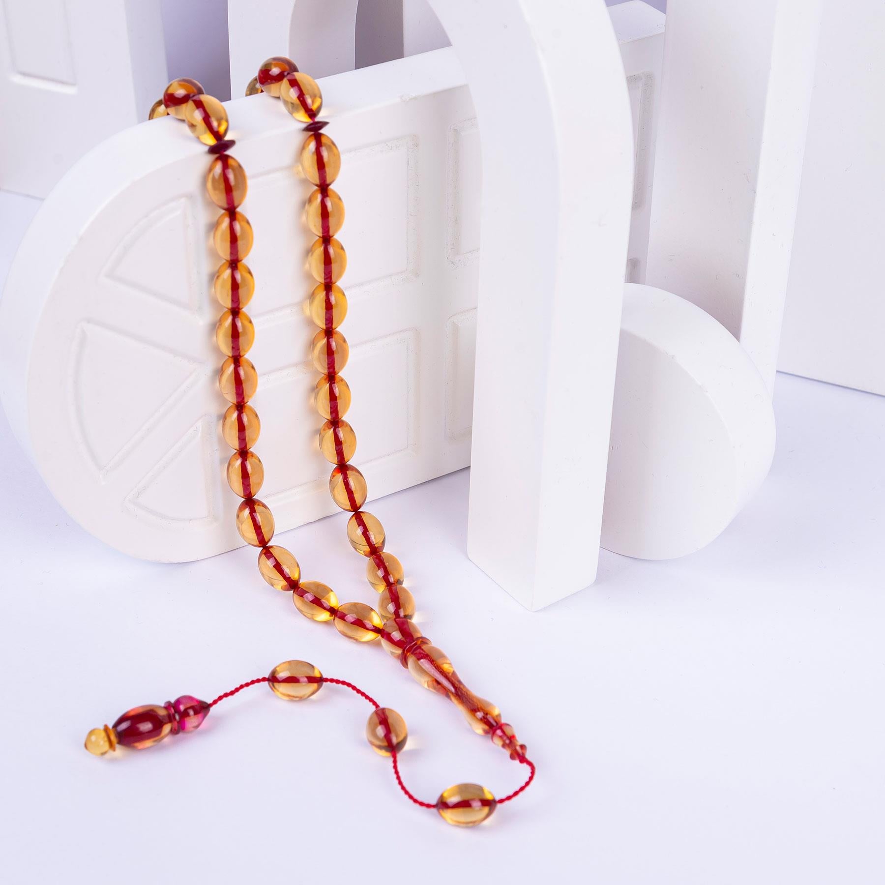 Ve Tesbih Fire Amber Prayer Beads 3