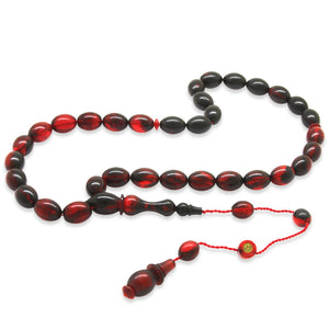 Systematic Barley Cut Red Black Katalin Prayer Beads