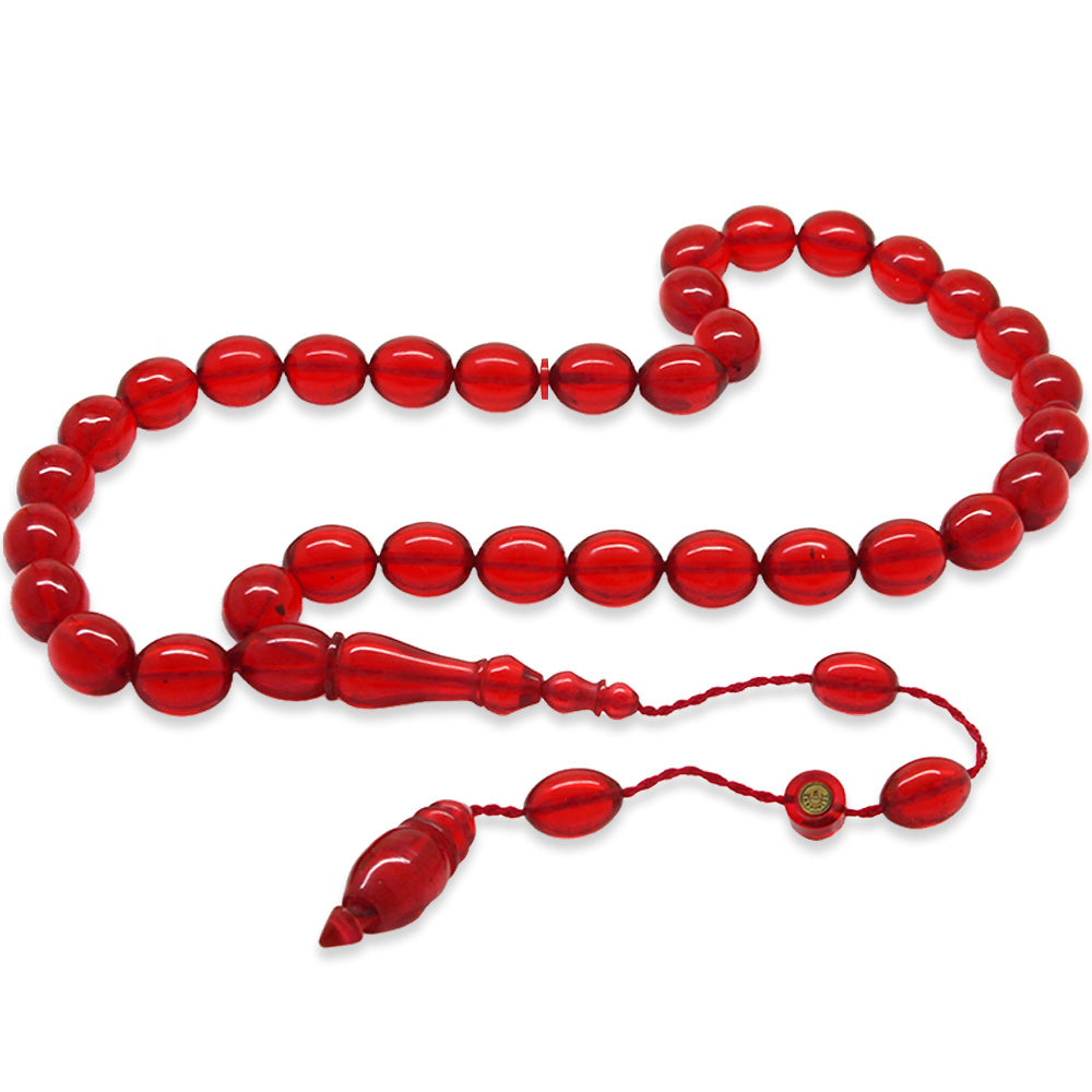 Barley Cut Coral Red Katalin Prayer Beads