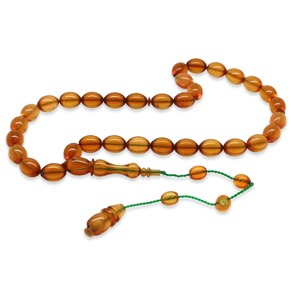 Systematic Barley Cut Saffron Yellow Katalin Prayer Beads