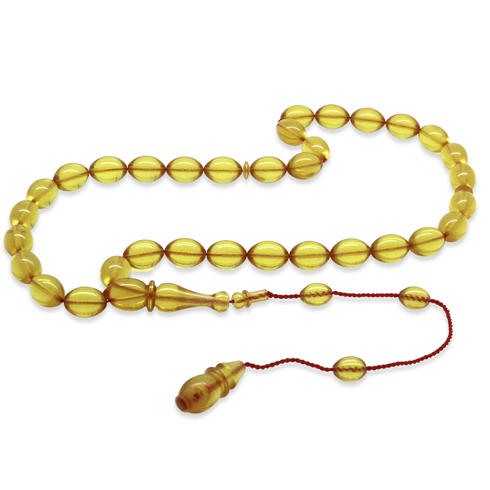 Systematic Barley Cut Straw Yellow Katalin Prayer Beads