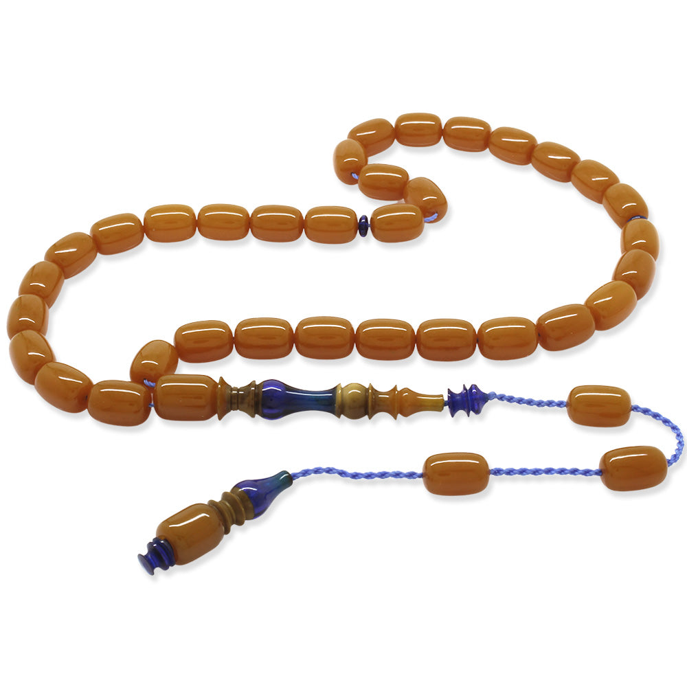 Systematic Capsule Cut Brown-Blue Katalin Prayer Beads
