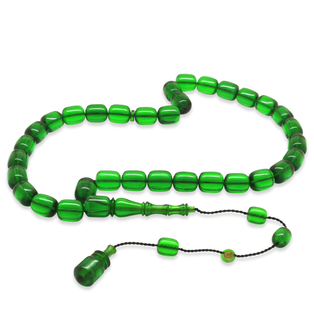 Systematic Capsule Cut Military Green Katalin Prayer Beads
