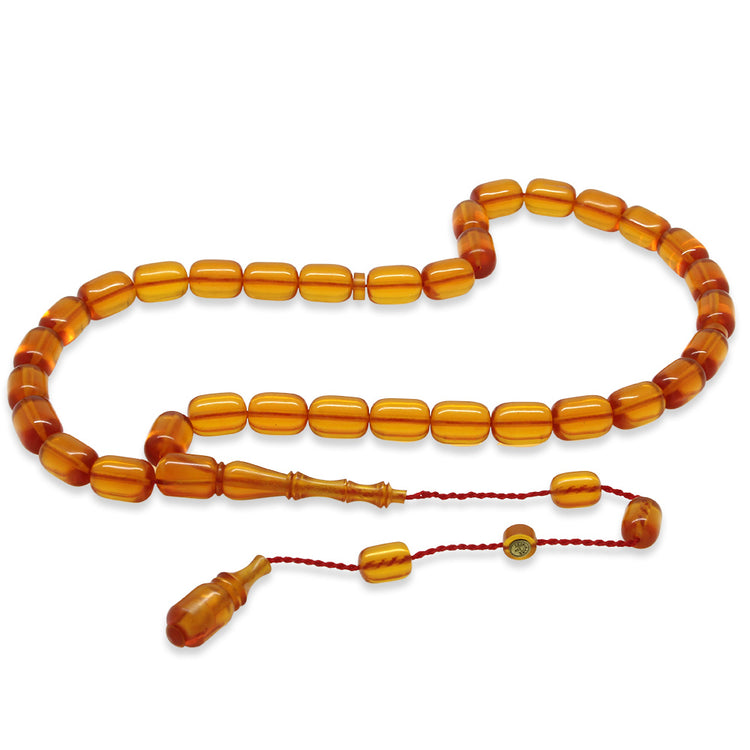Systematic Capsule Cut Honey Color Katalin Prayer Beads