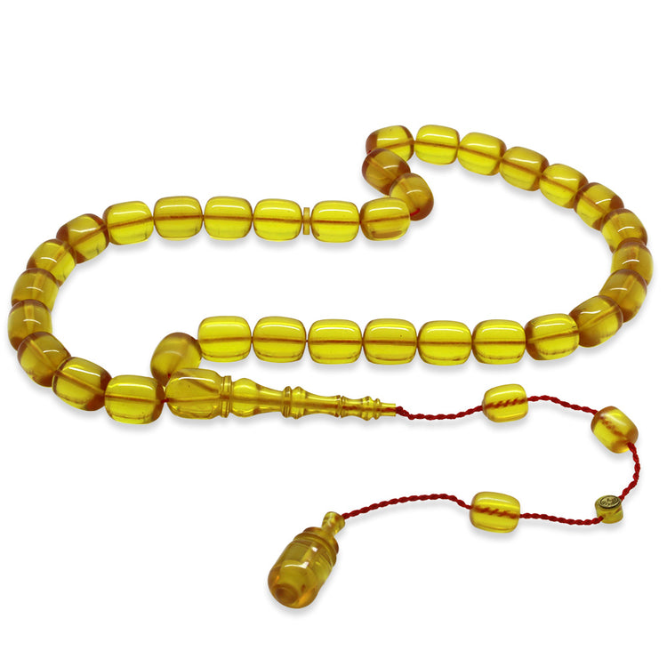 Systematic Capsule Cut Wheat Yellow Katalin Prayer Beads