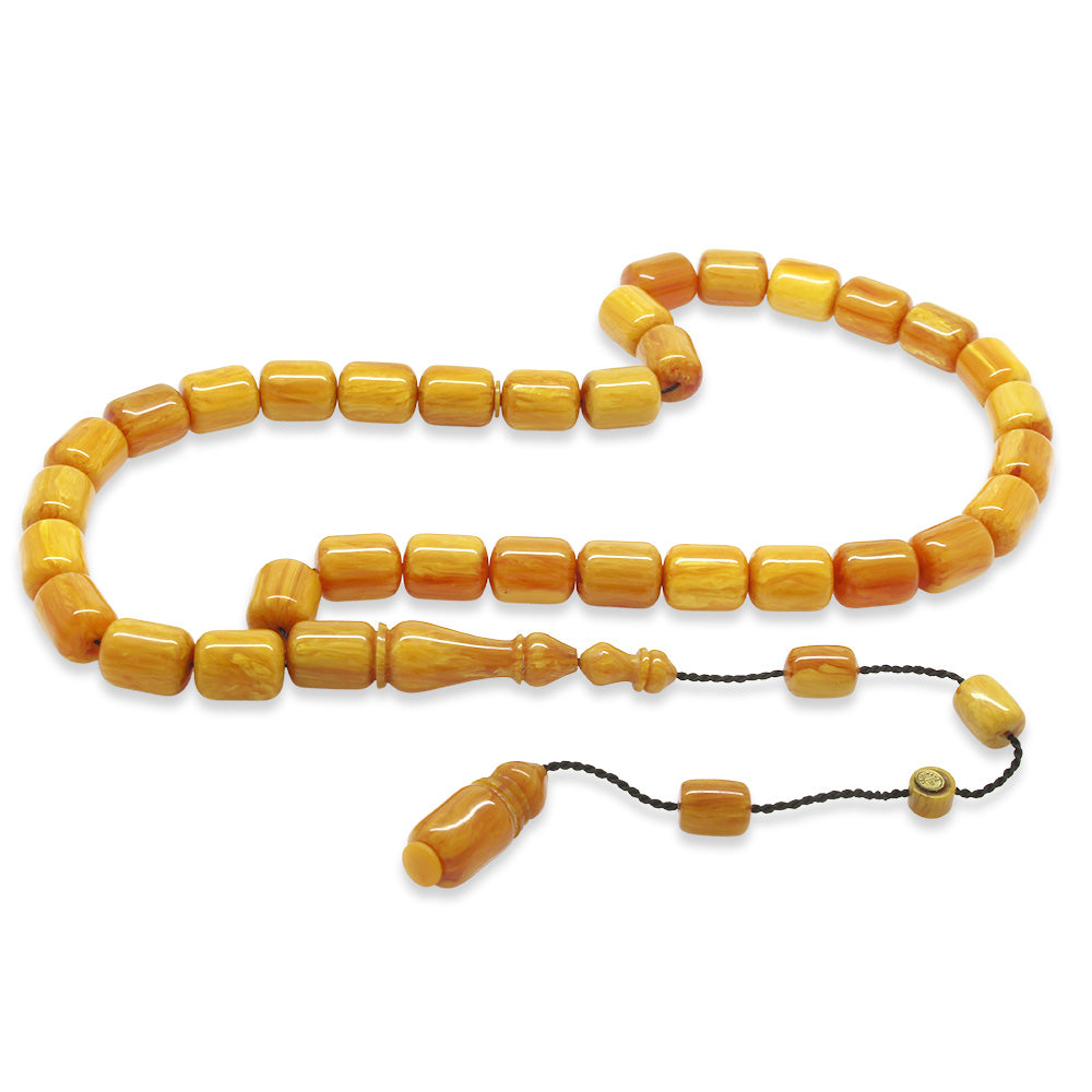 Capsule Cut Mustard Color Katalin Prayer Beads