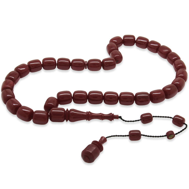 Systematic Capsule Cut Dark Red Black Katalin Prayer Beads