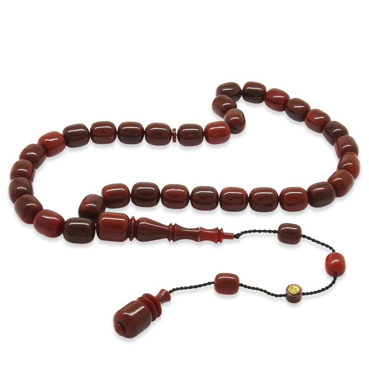Systematic Capsule Cut Cherry Color Katalin Prayer Beads