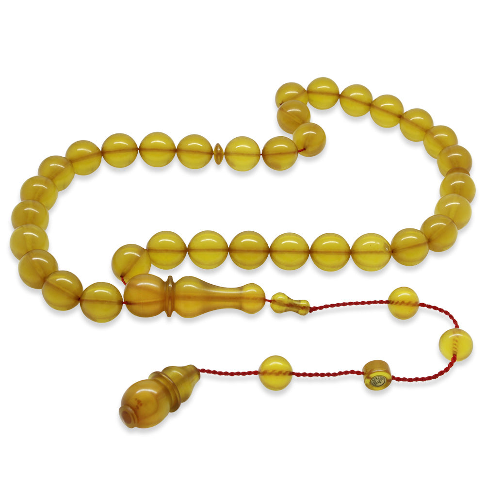 Systematic Sphere Cut Dark Yellow Katalin Prayer Beads