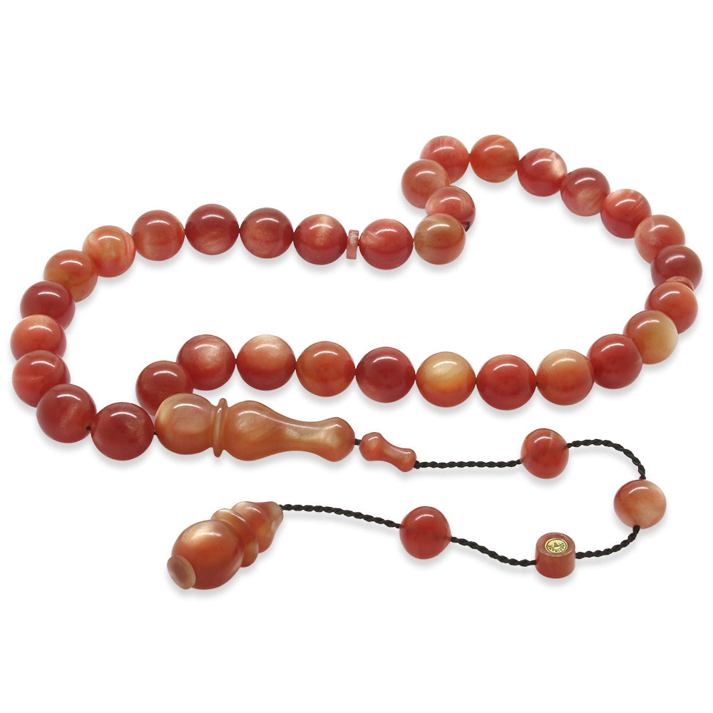 Pearlescent Red Catalin Prayer Beads