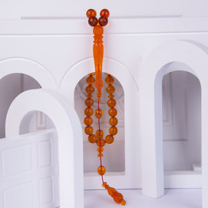 Ve Tesbih Systematic Imame Fire Amber Prayer Beads 1