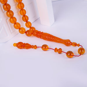Ve Tesbih Systematic Imame Fire Amber Prayer Beads 3
