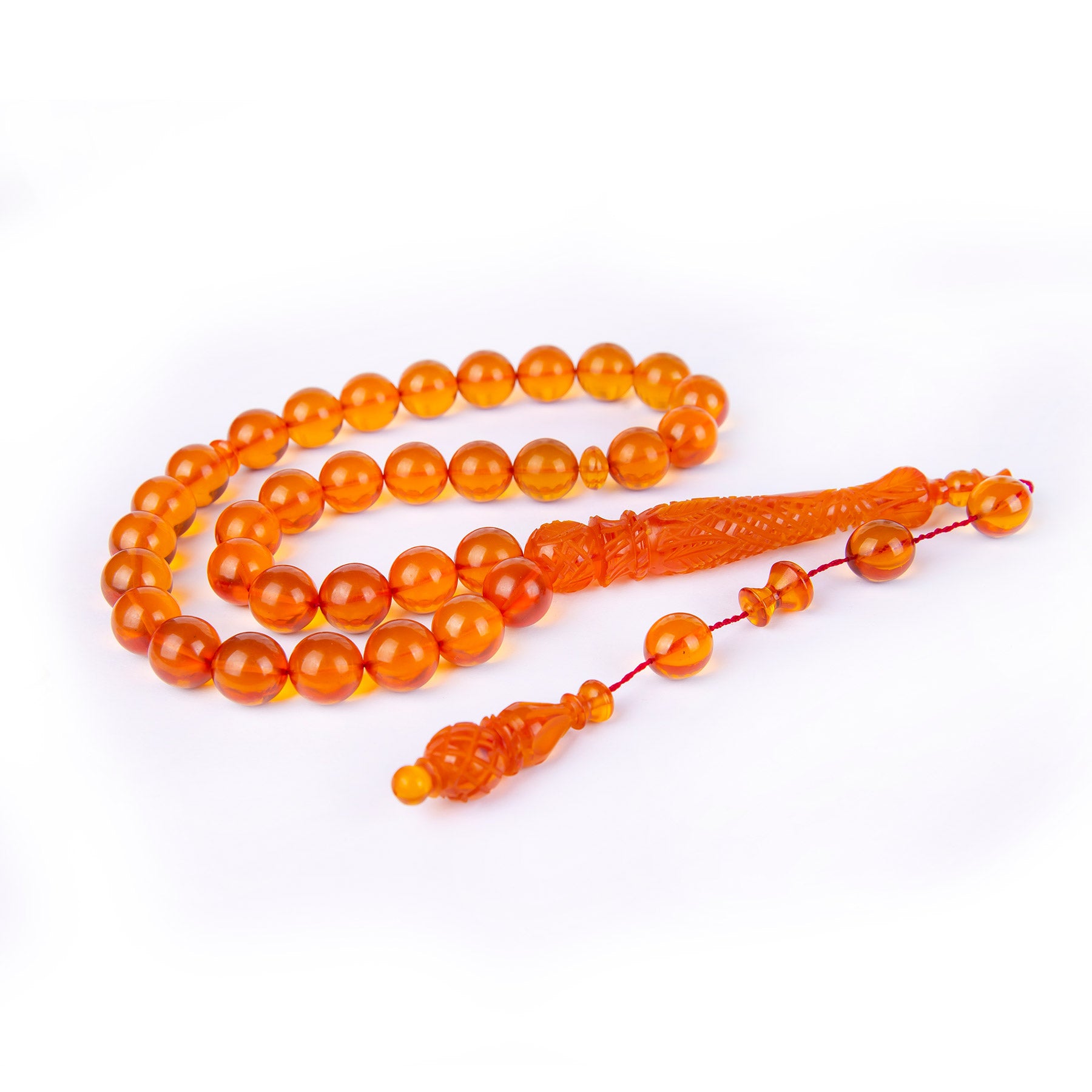 Ve Tesbih Systematic Imame Fire Amber Prayer Beads 4