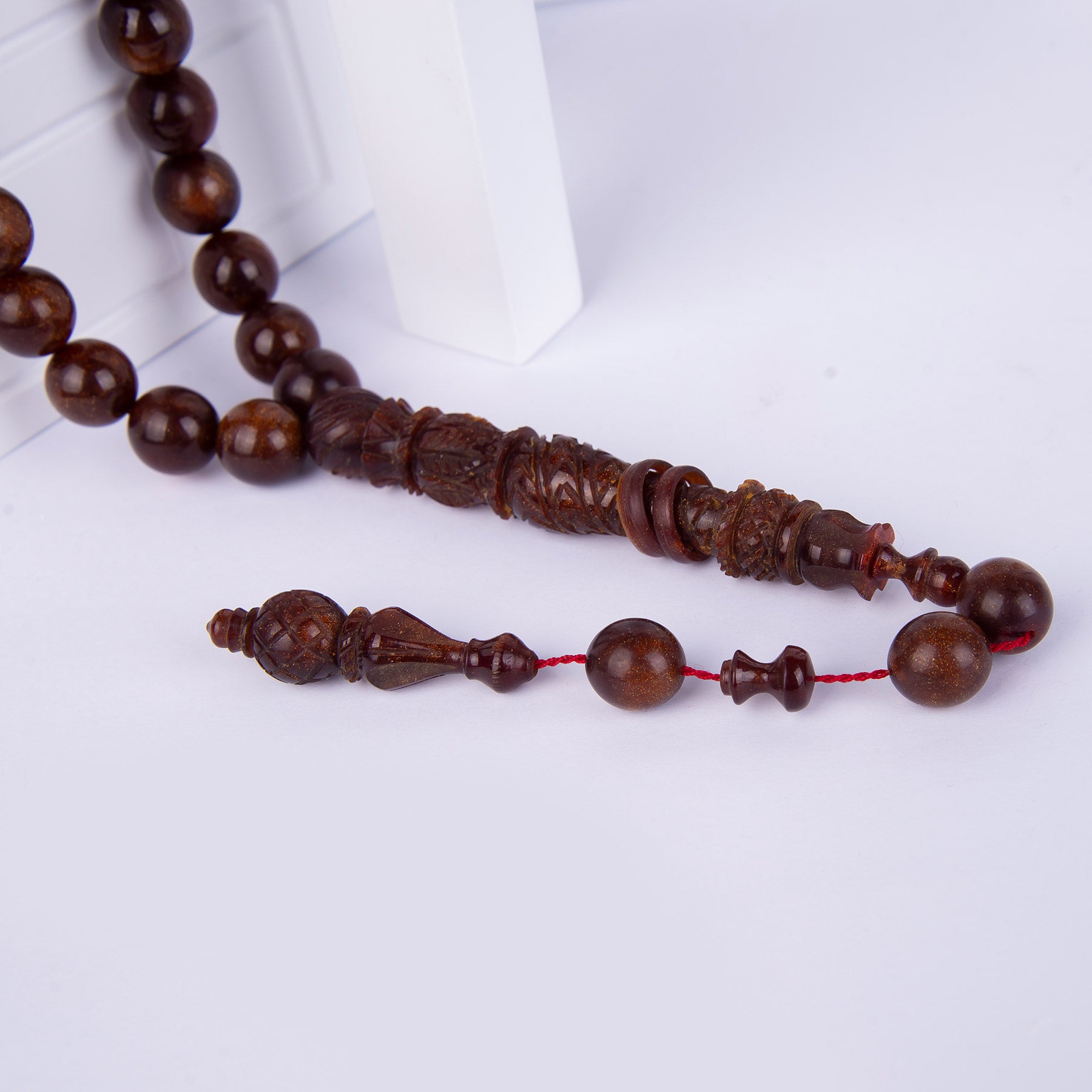 Ve Tesbih Pressed Amber Prayer Beads Large Size 3
