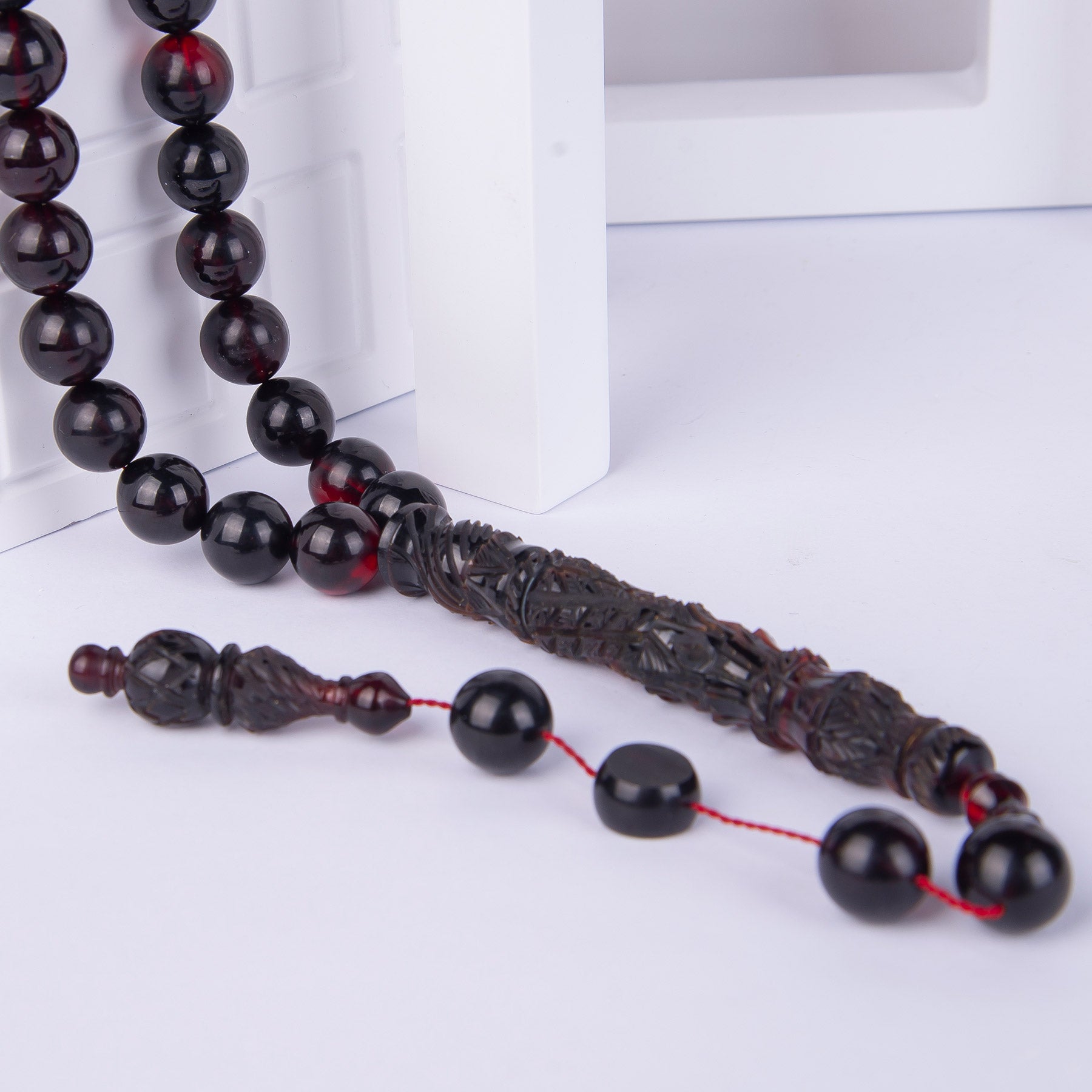 Ve Tesbih Imame Pressed Amber Prayer Beads 3