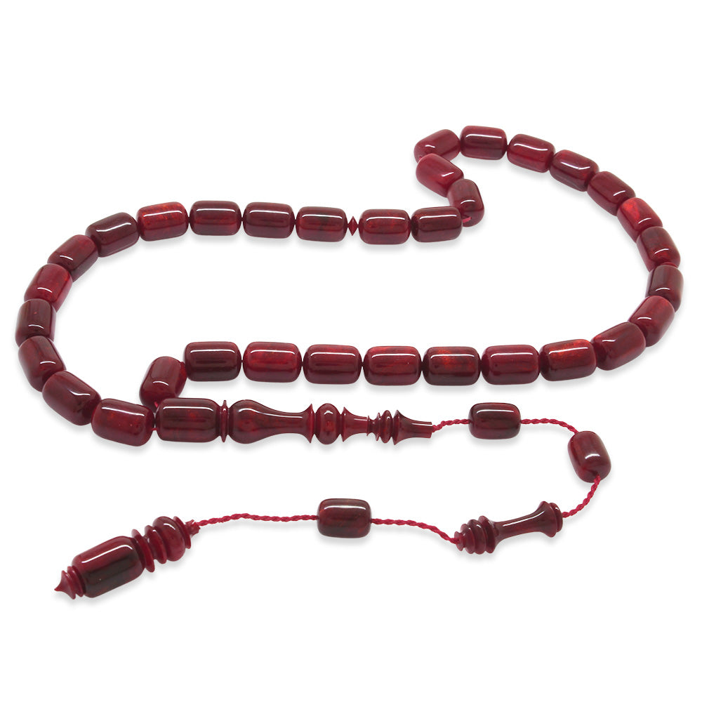 Dark Red Catalin Prayer Beads