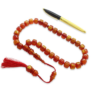 Honey Color Fire Amber Prayer Beads