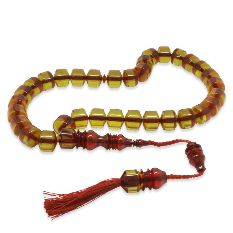  Yellow Fire Amber Prayer Beads