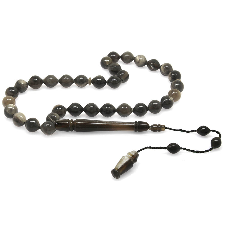 Systematic Istanbul Cut Natural Color Buffalo Horn Prayer Beads