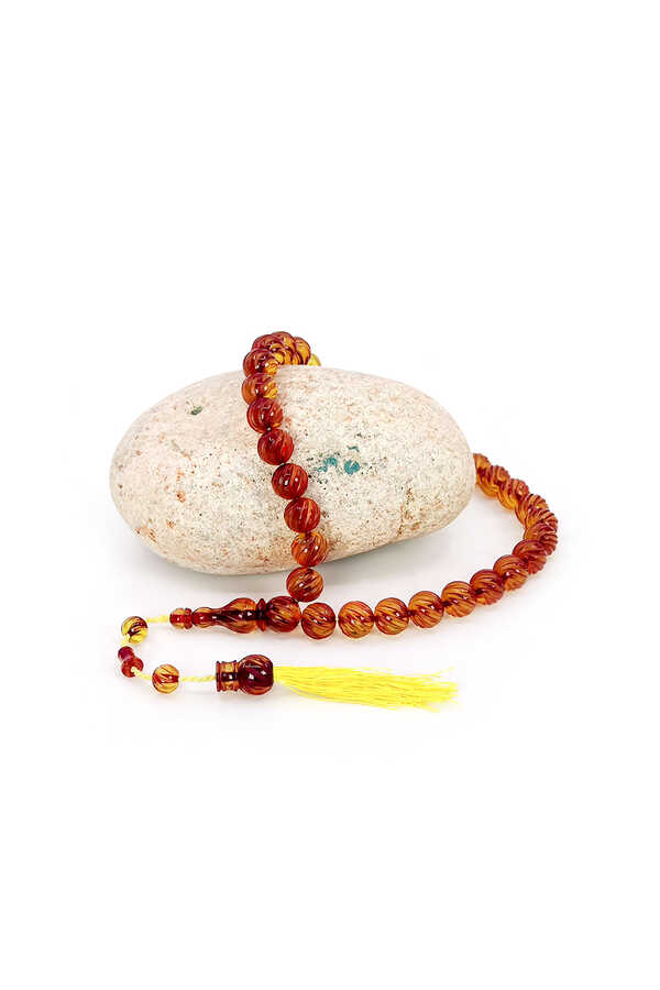 Systematic Handcrafted Sphere Cut and Pressed Amber Prayer Beads 2
