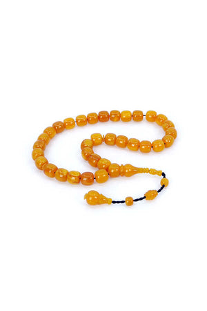 Systematic Capsule Cut and Pressed Amber Prayer Beads 1