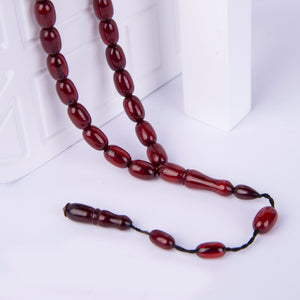 Systematic Capsule Cut and Pressed Amber Prayer Beads 3