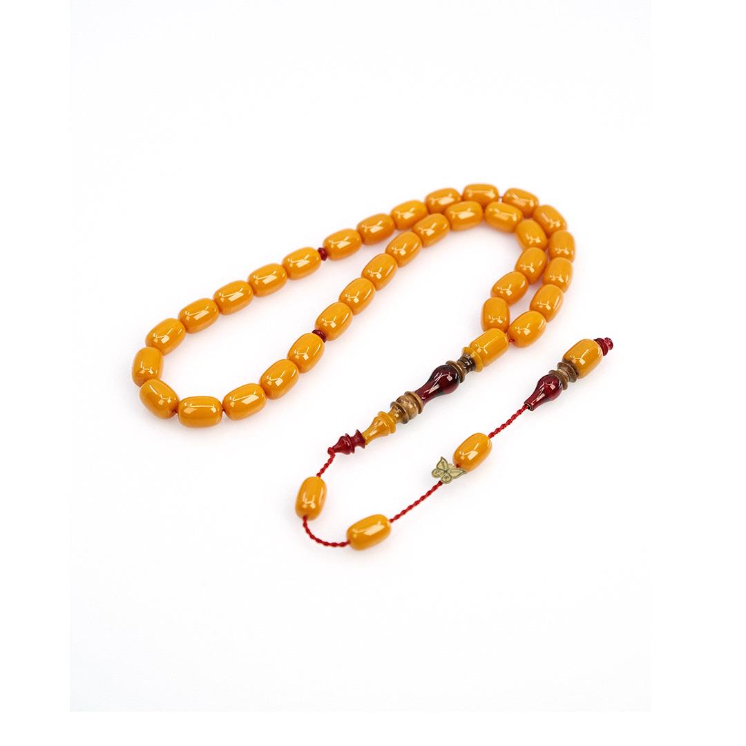 Emine Reşvani Craftsmanship Pressed Amber Prayer Beads 2