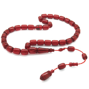 Systematic Capsule Cut Master Work Red Bleeding Tortoiseshell Prayer Beads