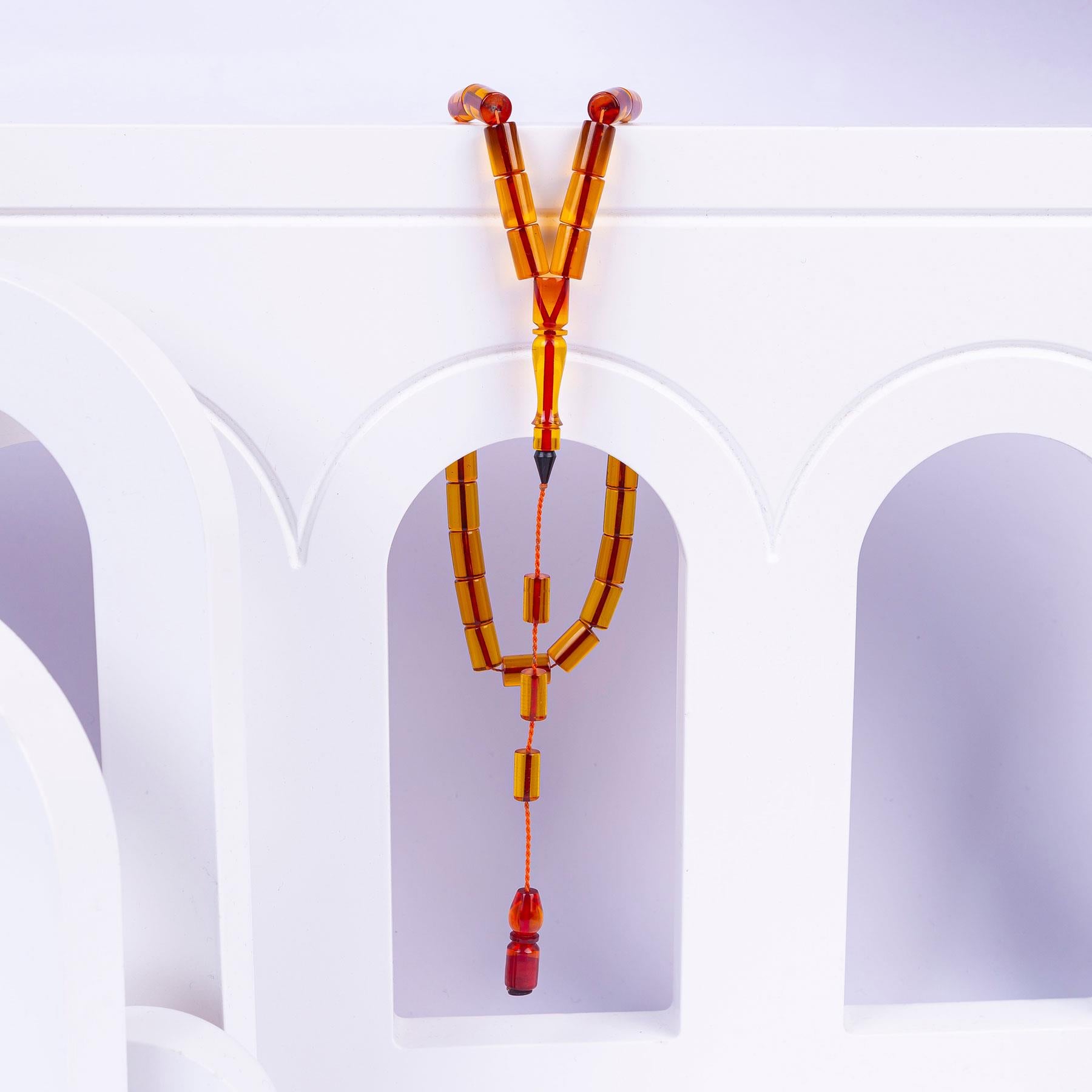 Ve Tesbih Cutting Model Fire Amber Prayer Beads 2