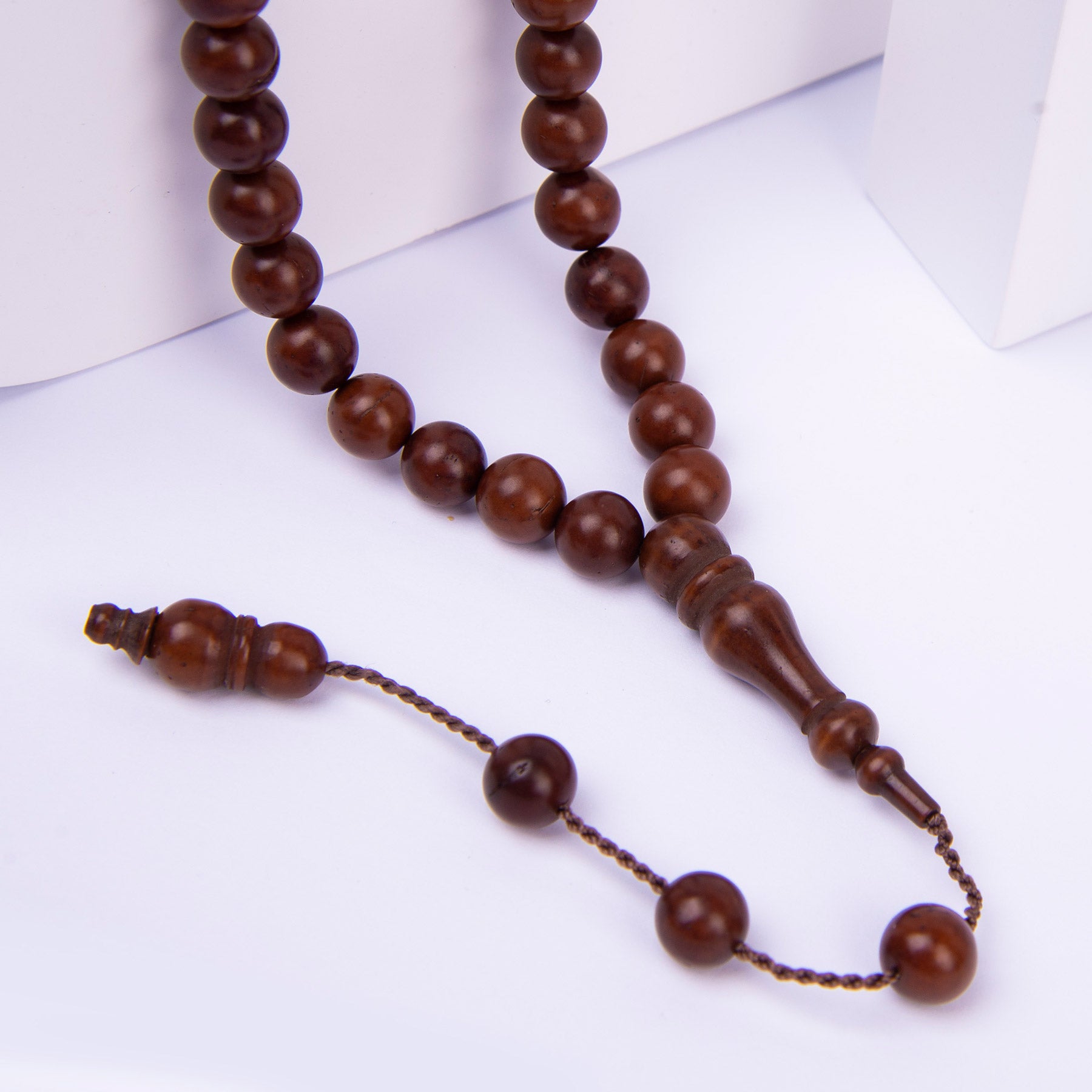 Ve Tesbih Systematic Sphere Cut Hennaed Kuka Prayer Beads 2