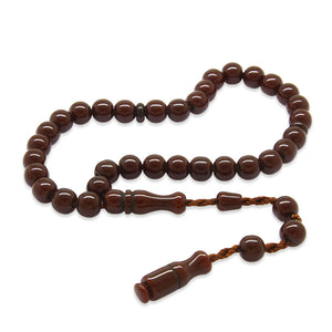 Systematic Sphere Cut Ottoman Simulation Pressed Amber Prayer Beads