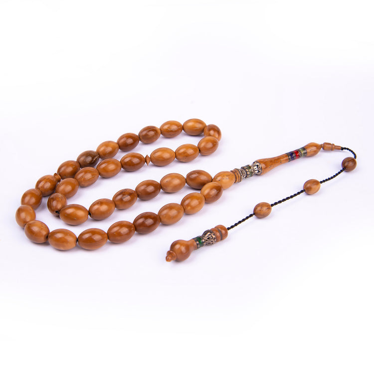 Systematic Nakkaş Imame Embroidered Solid Cut Kuka Rosary 4