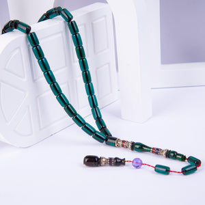 Systematic Nakkaş Imamel Capsule Model Fire Amber Prayer Beads 6