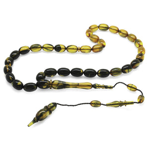 Master Workmanship, Filtered Black and Yellow Katalin Prayer Beads