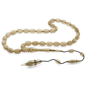 Systematic Special Cut Master Work Transparent White Moire Katalin Prayer Beads